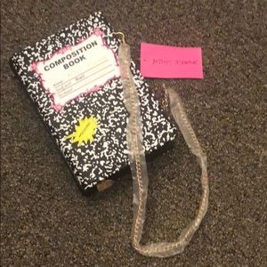 Betsey Johnson composition notebook purse NWT